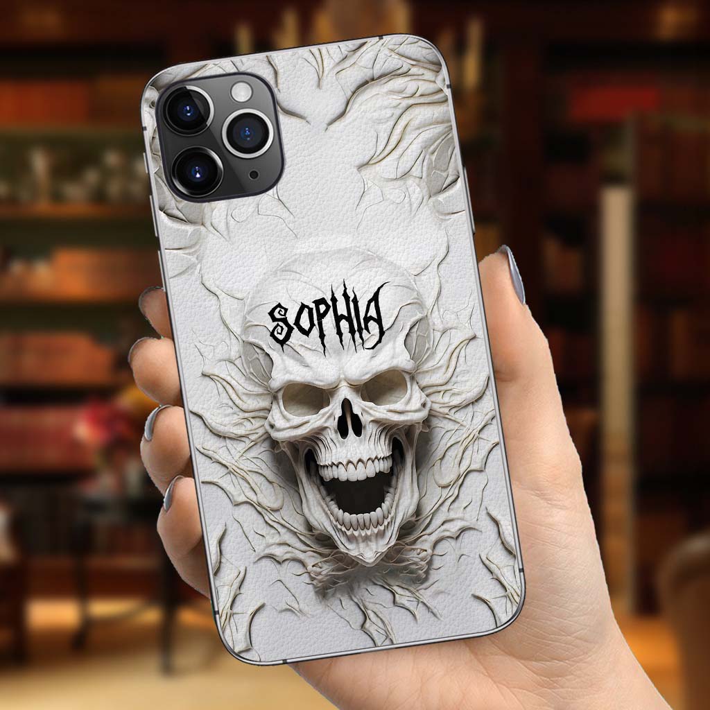 Beautiful White Skeleton - Personalized Skull Phone Case