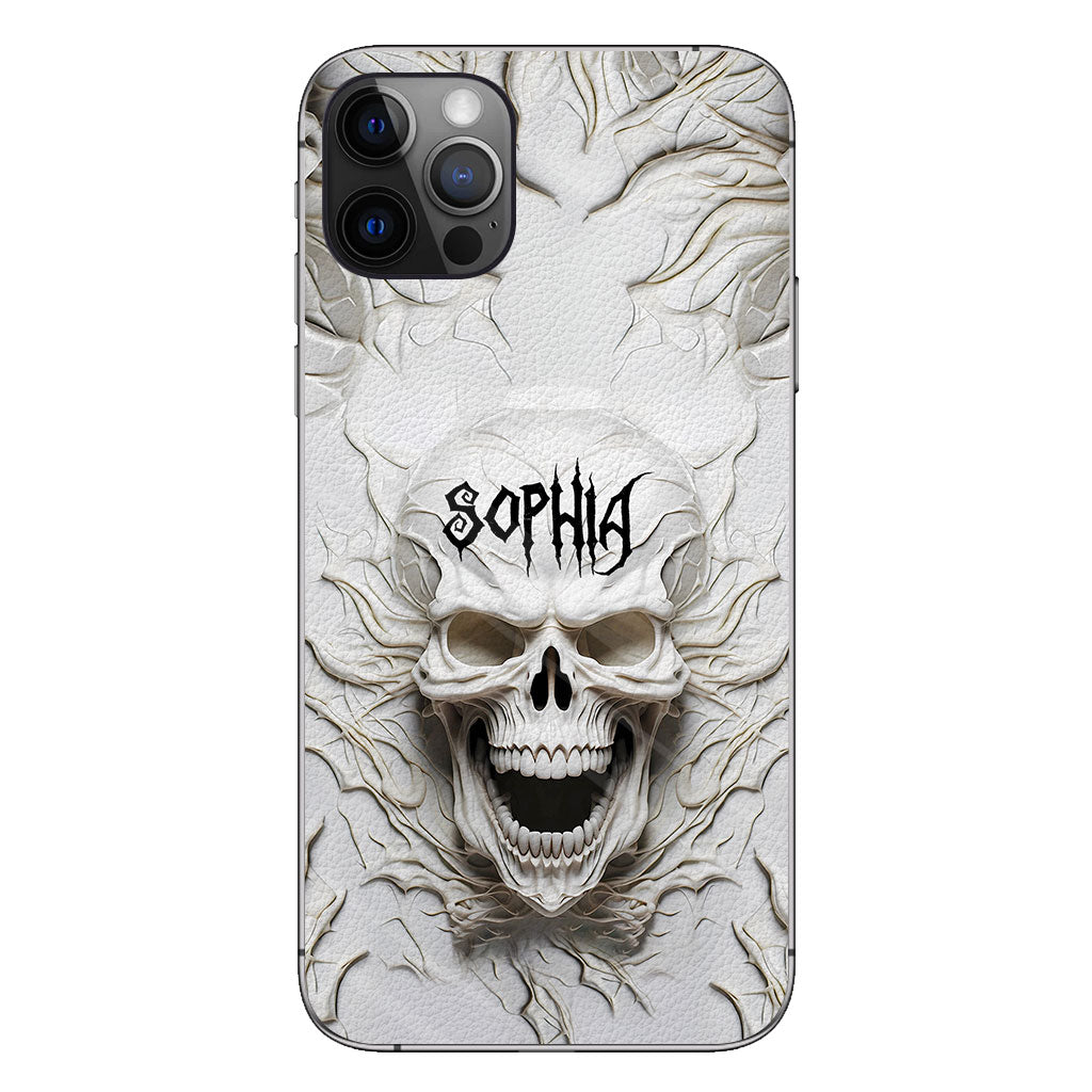 Beautiful White Skeleton - Personalized Skull Phone Case