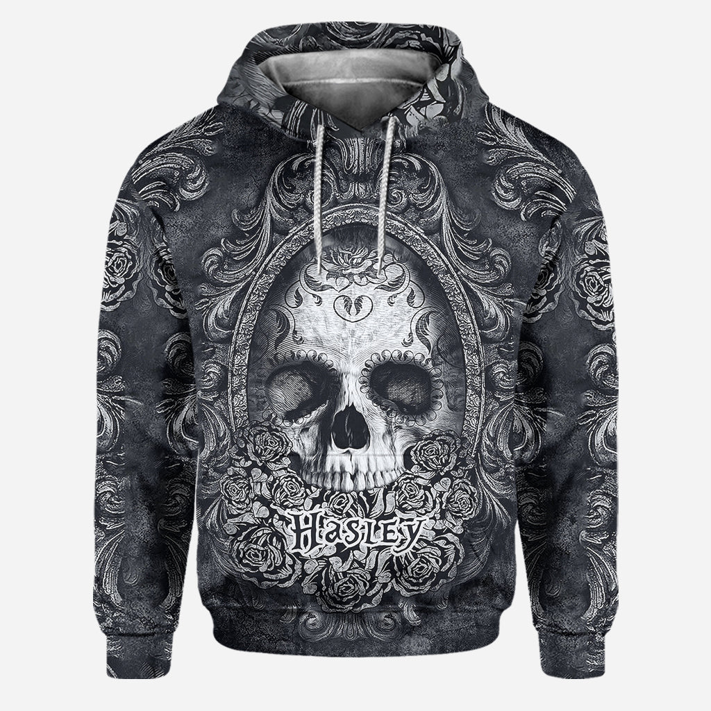 Floral Skull - Personalized Skull Hoodie and Leggings