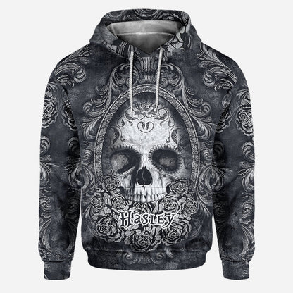 Floral Skull - Personalized Skull Hoodie and Leggings
