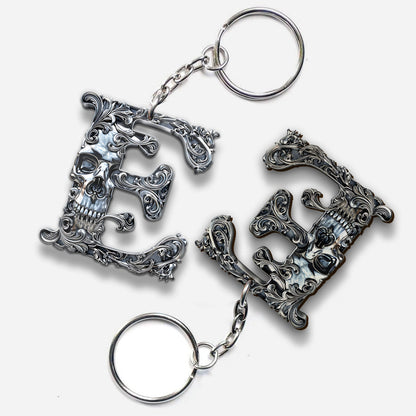 Skull Alphabet - Personalized Skull Keychain