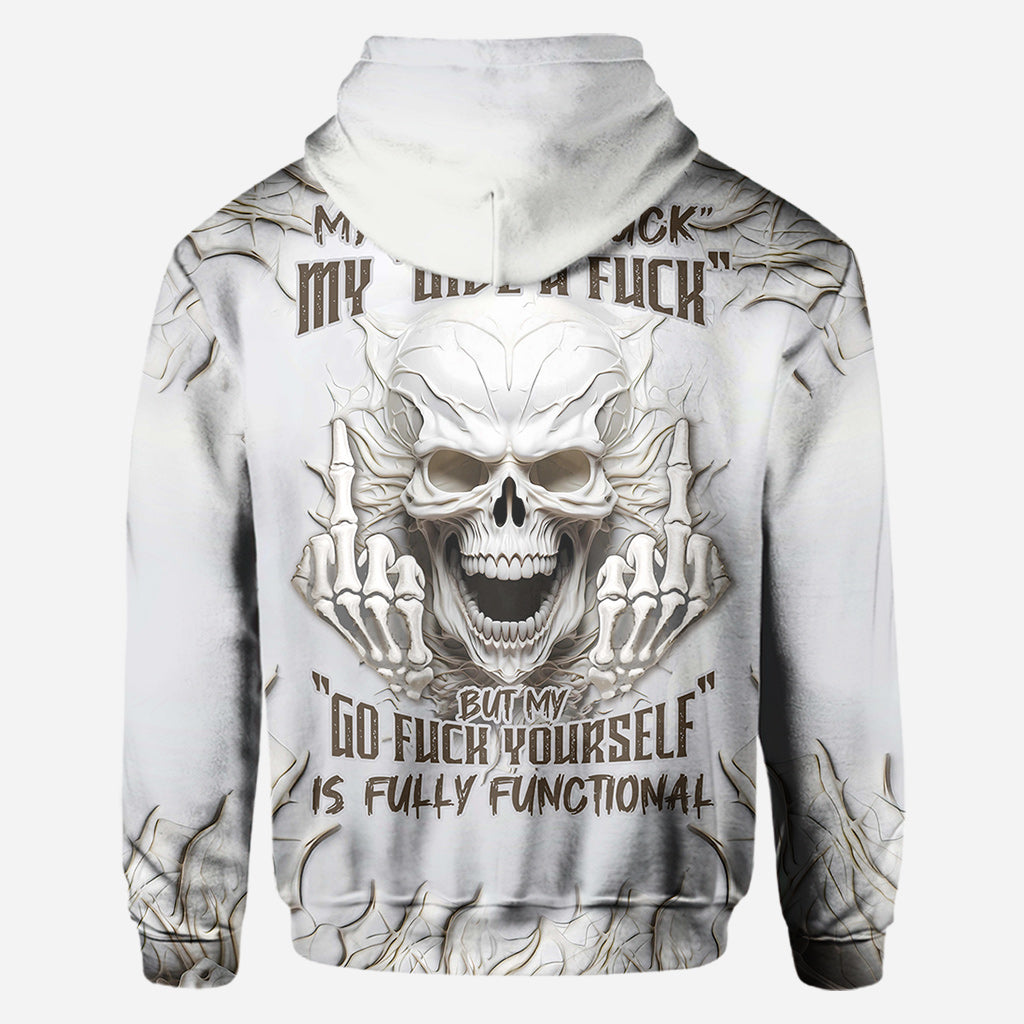 Sarcasm White Skull - Personalized Skull All Over Shirt