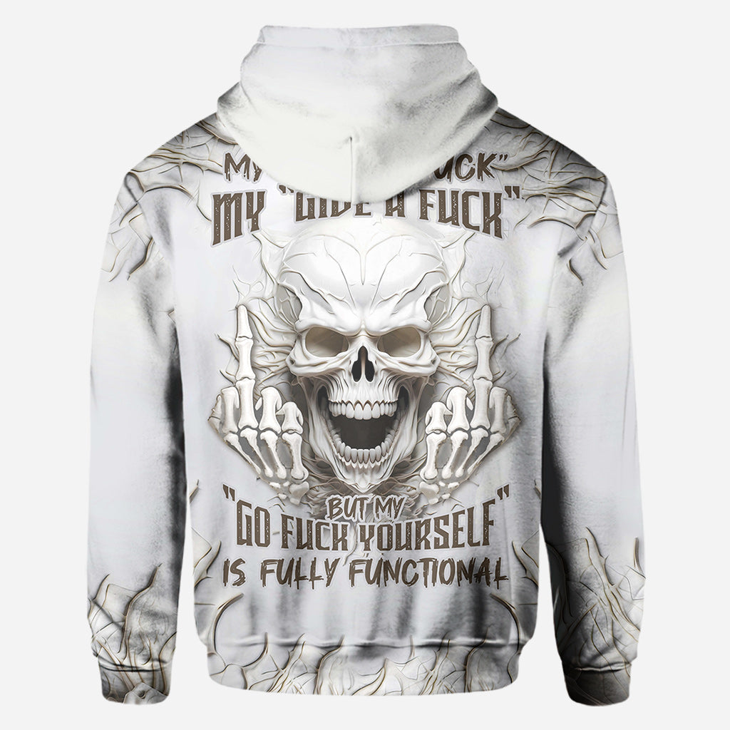 Sarcasm White Skull - Personalized Skull All Over Shirt