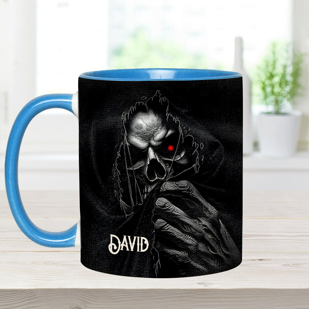 The Hidden Face - Personalized Skull Accent Mug