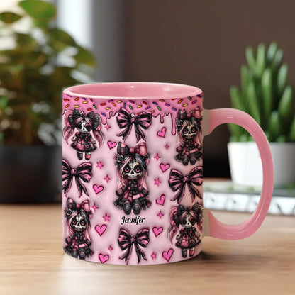 Sister Sister - Personalized Skull Accent Mug