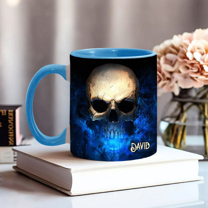 Ice And Fire - Personalized Skull Accent Mug