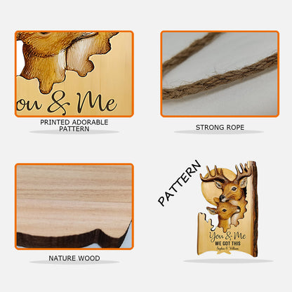 Buck And Doe - Personalized Hunting Custom Shaped Wood Sign