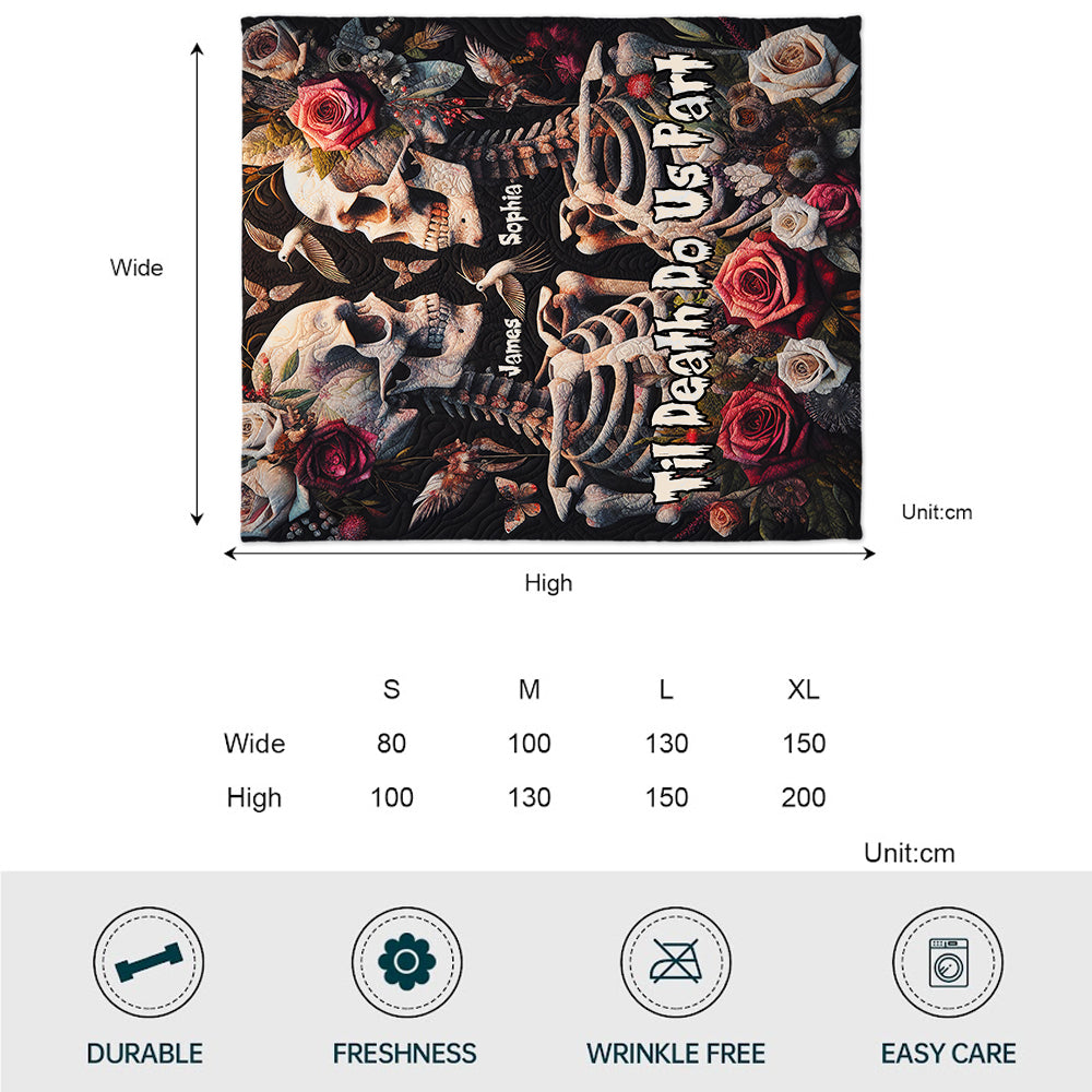 Til Death Do Us Part - Personalized Skull Blanket