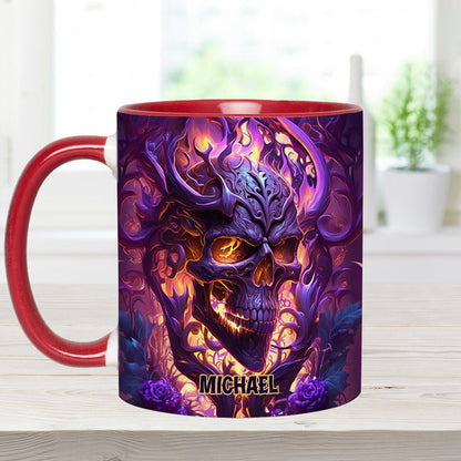Fire and Fury - Personalized Skull Accent Mug