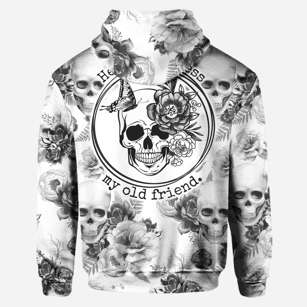 Pink Roses Skull - Personalized Skull Hoodie and Leggings