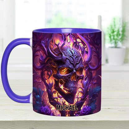 Fire and Fury - Personalized Skull Accent Mug