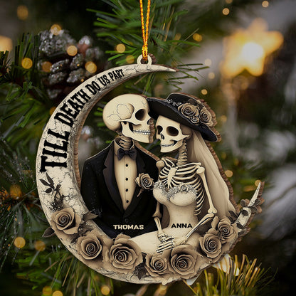 Till Death Do Us Part - Personalized Skull Ornament
