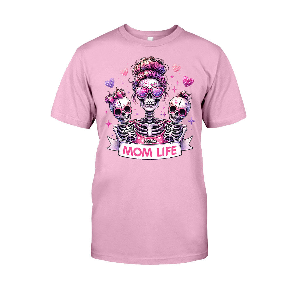 Mom Life - Personalized Skull T-shirt And Hoodie