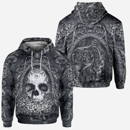 Floral Skull - Personalized Skull Hoodie and Leggings