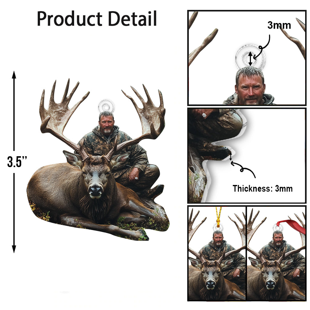 Any Photo Custom Onament - Personalized Hunting Custom Shaped Ornament