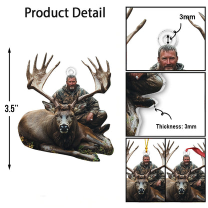 Any Photo Custom Onament - Personalized Hunting Custom Shaped Ornament