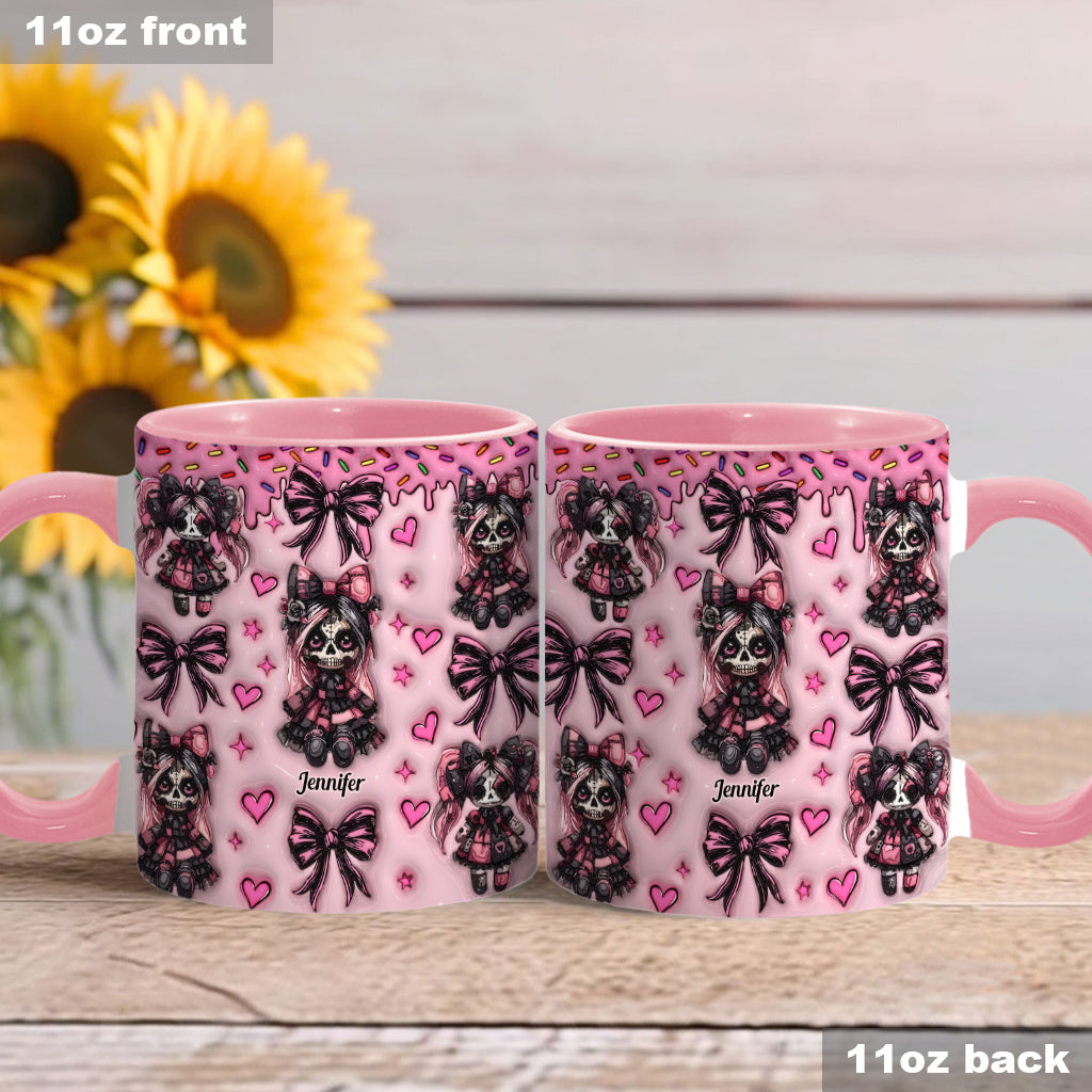 Sister Sister - Personalized Skull Accent Mug