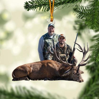 Hunting Lovers - Personalized Hunting Custom Shaped Ornament