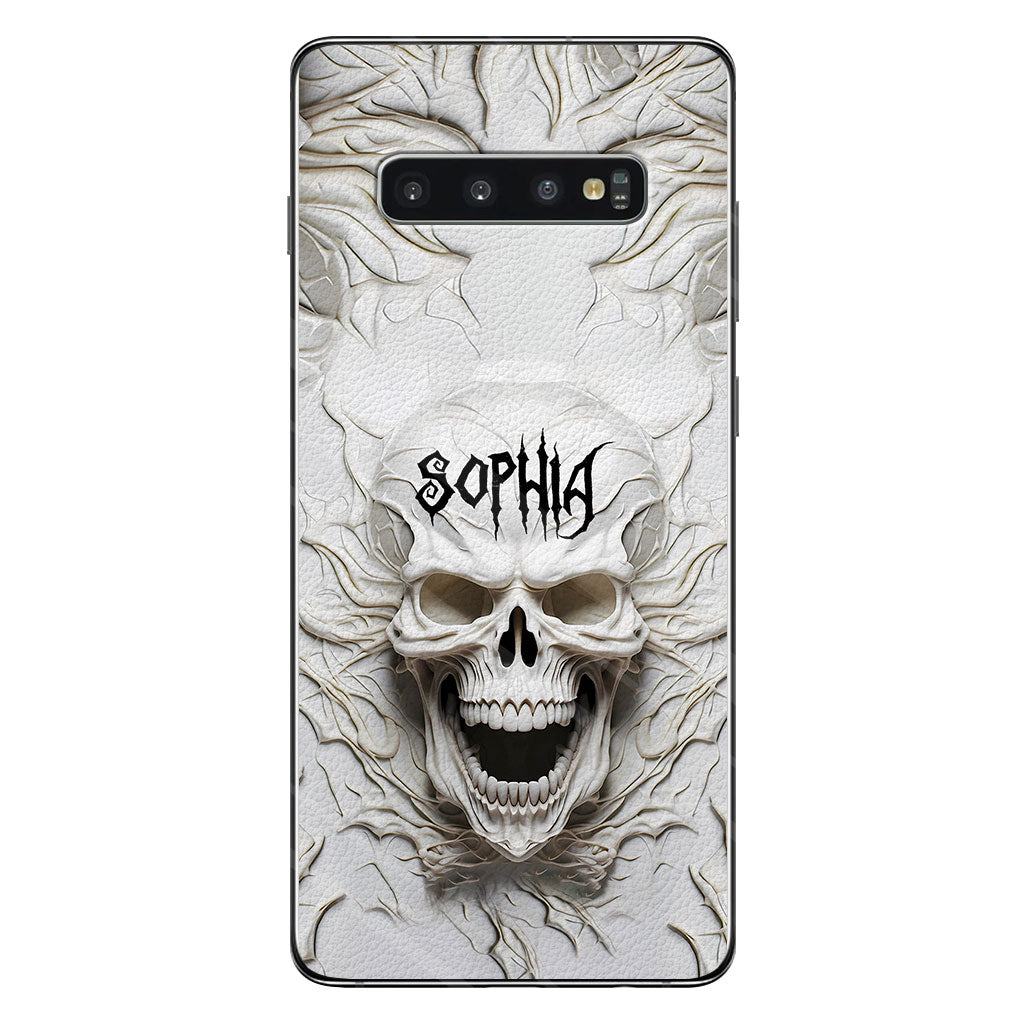 Beautiful White Skeleton - Personalized Skull Phone Case