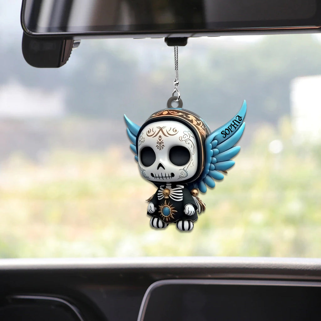 Day Of The Dead, Día de Muertos - Personalized Skull Car Ornament