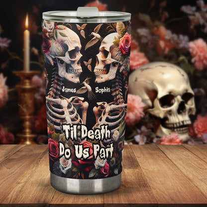 Til Death Do Us Part - Personalized Skull Tumbler