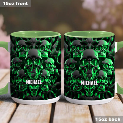 Melted Skull - Personalized Skull Accent Mug