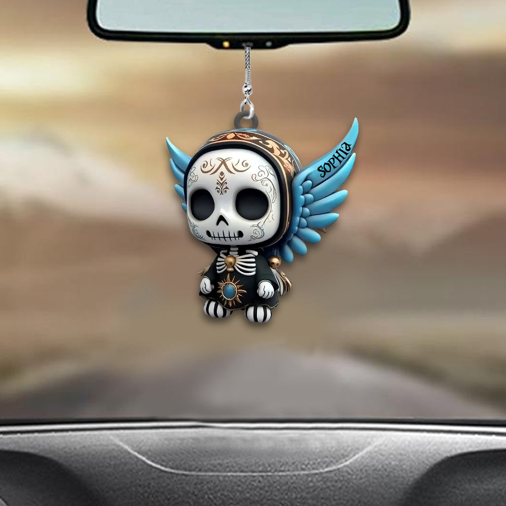Day Of The Dead, Día de Muertos - Personalized Skull Car Ornament