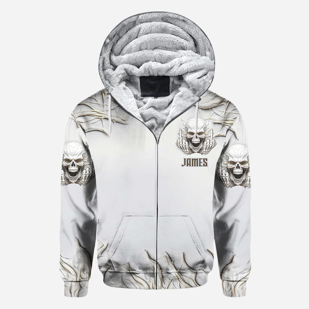 Sarcasm White Skull - Personalized Skull All Over Shirt