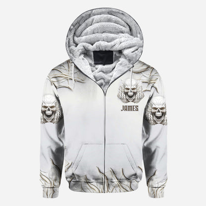 Sarcasm White Skull - Personalized Skull All Over Shirt