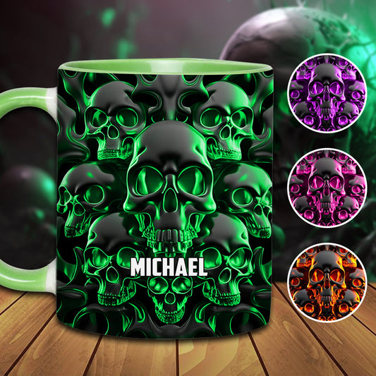 Melted Skull - Personalized Skull Accent Mug