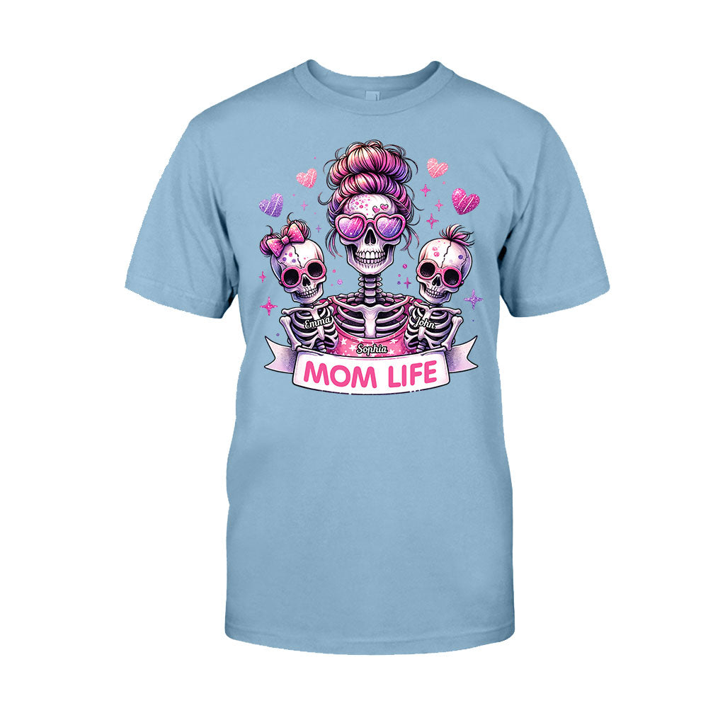 Mom Life - Personalized Skull T-shirt And Hoodie