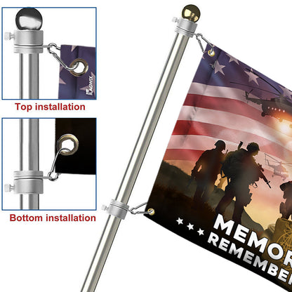 Memorial Day Flag Remember And Honor Veterans Grommet Flag TPT1669GF