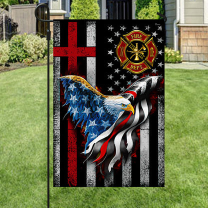 Firefighter, Christian Cross, American Eagle US Flag TPT80F