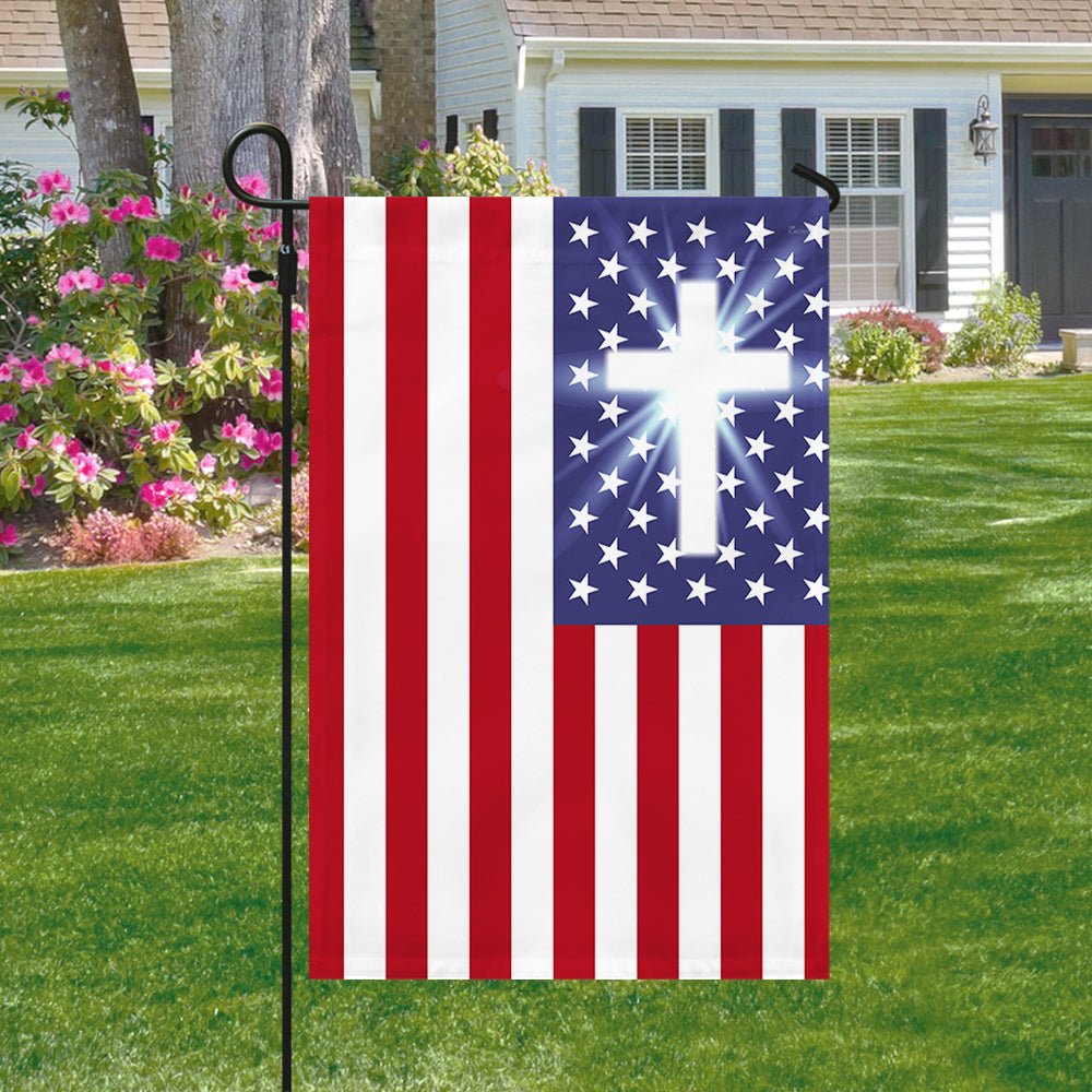 Flagwix American Flag - Christian Cross American One Nation Under God Flag TPT679F