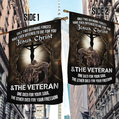 Jesus Veteran Flag Jesus Christ and The Veteran Flag TRV1690F