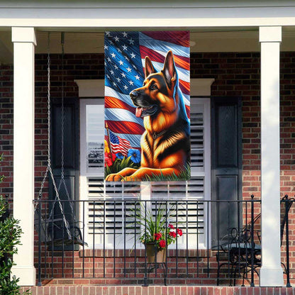 FLAGWIX  Patriot German Shepherd American Flag MLN2633F