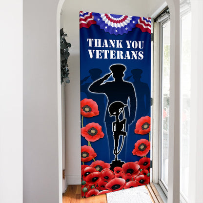 Veterans Day Thank You Veterans For Your Service Door Cover TQN3838D