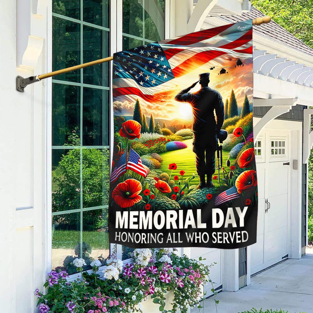 FLAGWIX Memorial Day Honoring All Who Served Veteran American Flag MLN2704F
