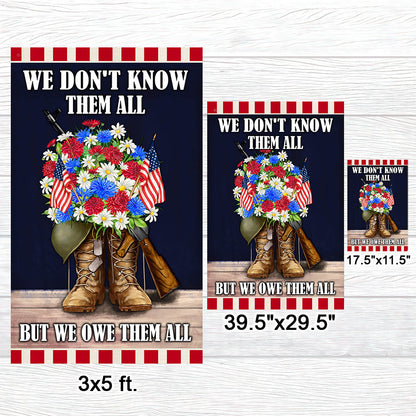 Memorial Day Flag Veterans We Don't Know Them All But We Owe Them All TQN919F