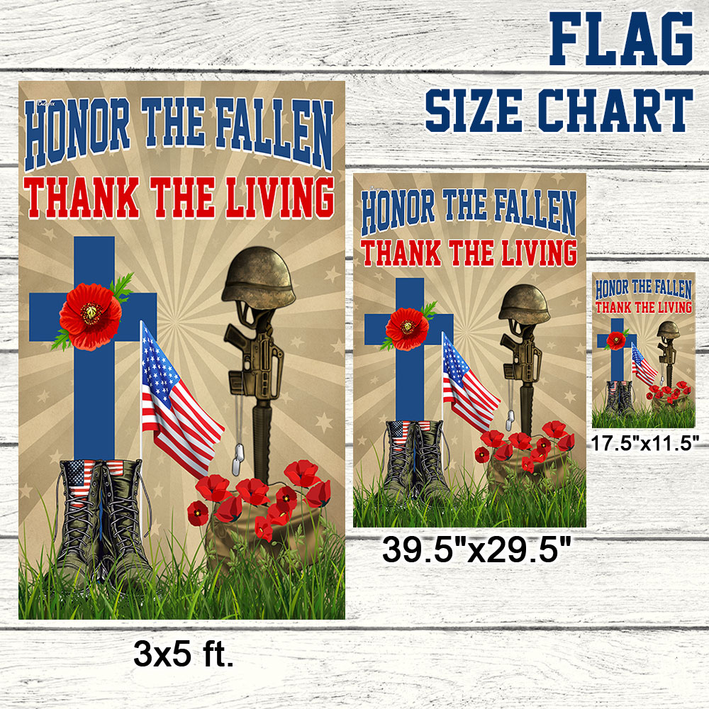 Memorial Day Veteran Day Honor The Fallen Thank The Living Flag MLN2027F