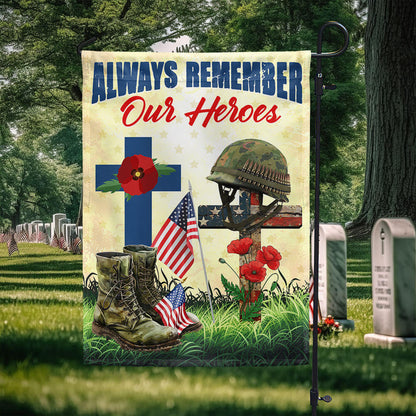 FLAGWIX Veteran Memorial Day Always Remember Our Heroes Remember Soldiers Flag MLN2776F