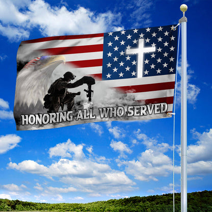 Veteran American Grommet Flag Honoring All Who Served BNT603GFv1