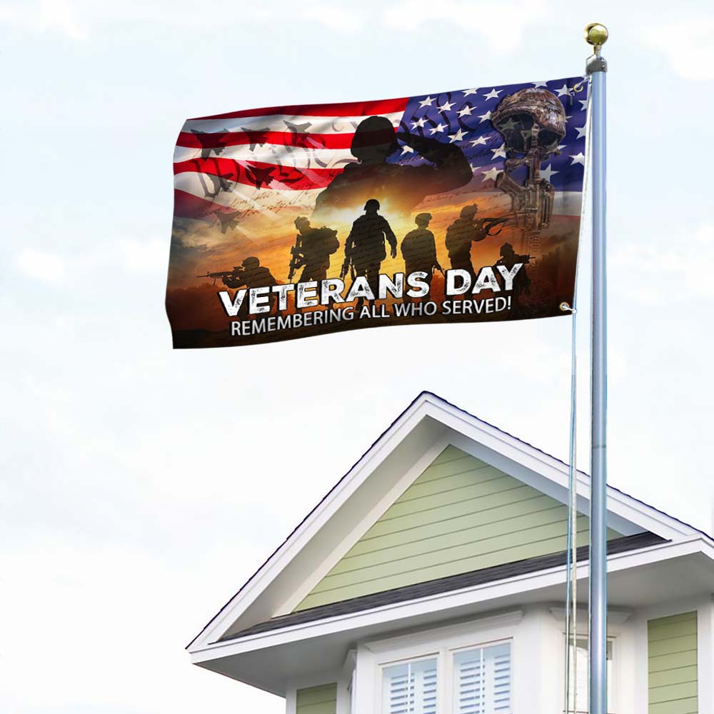 Veterans Day Remembering All Who Served, Veteran Flag TPT751GF