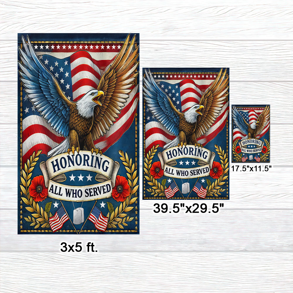 Veterans Day Honoring All Who Served Flag TQN3790F