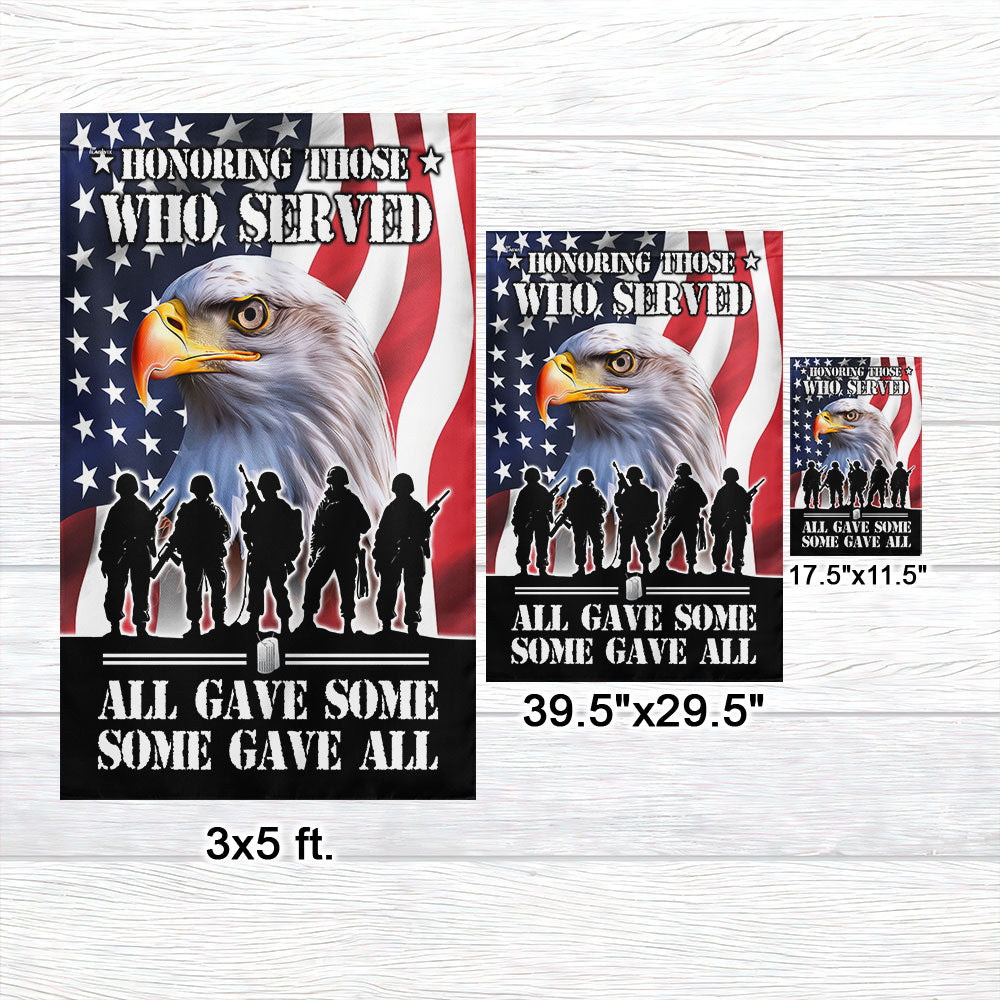 Honoring All Who Served, Veterans Day American Eagle Flag TPT1269F
