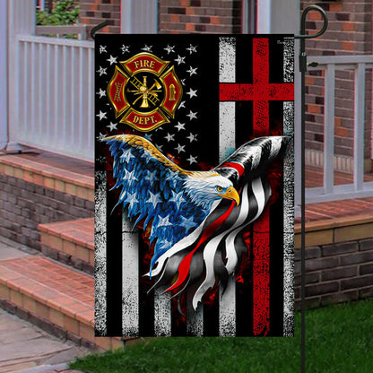 Firefighter, Christian Cross, American Eagle US Flag TPT80F