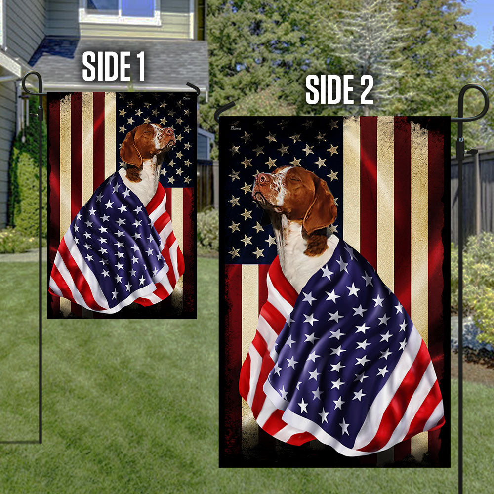 Brittany Spaniel American Patriot Flag BNL40Fv63