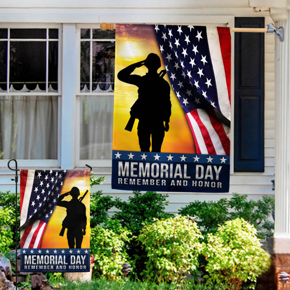 Memorial Day Veteran Remember and Honor Flag MLN1155F