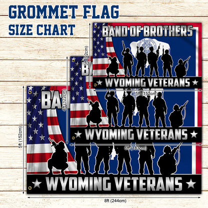 Veteran Grommet Flag Band Of Brothers Wyoming Veterans QNN556GFv1