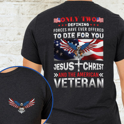 Jesus Christ And The American Veteran Patriotic American Eagle T-Shirt TPT2600TS